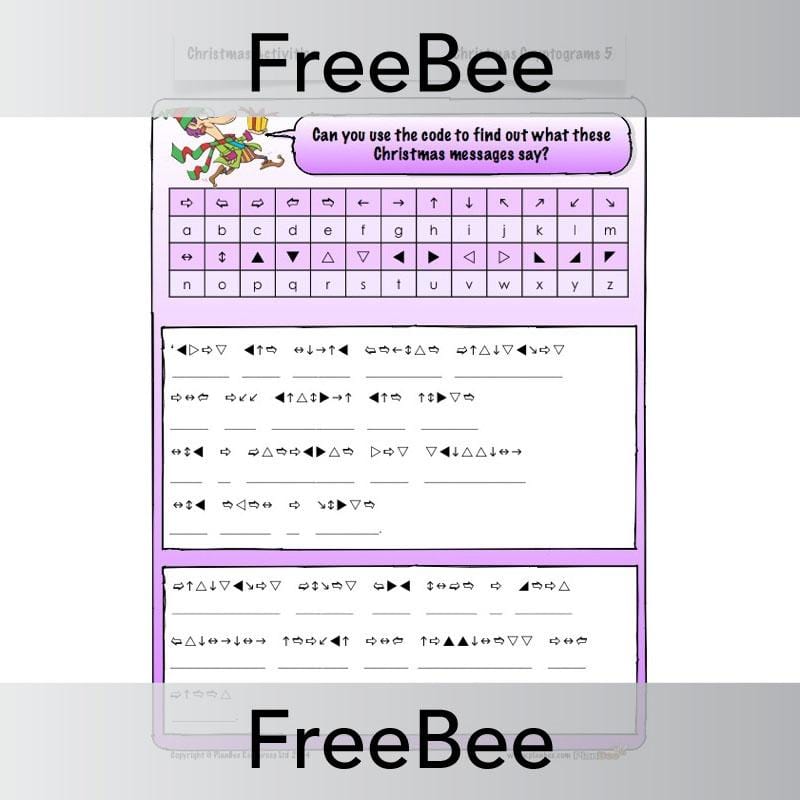 PlanBee Christmas Code Breakers | PlanBee FreeBees