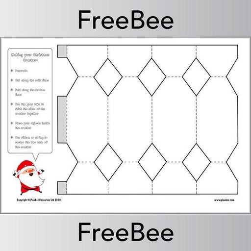 FREE Downloadable Christmas Cracker Template by PlanBee