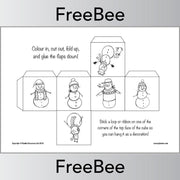 Free Cube Paper Christmas Decoration Templates by PlanBee