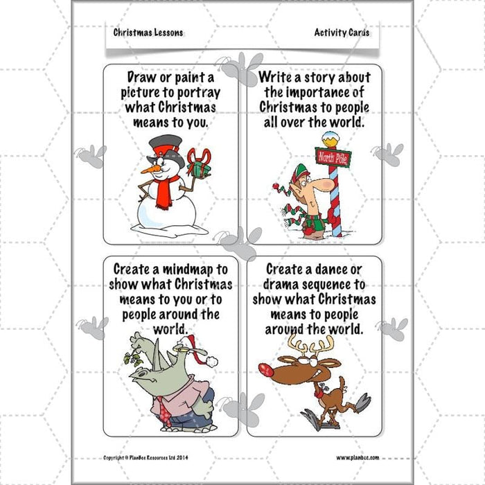 PlanBee Christmas activities KS2 lessons for Year 3 / 4 by PlanBee