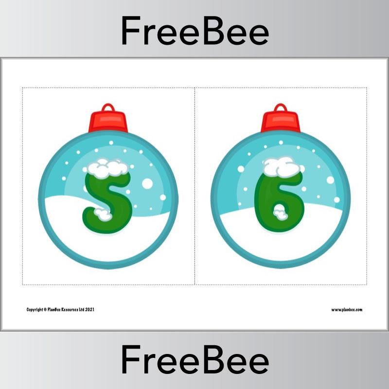 PlanBee FREE Christmas Numbers Display Pack by PlanBee