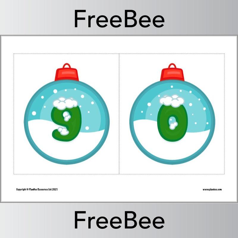 PlanBee FREE Christmas Numbers Display Pack by PlanBee