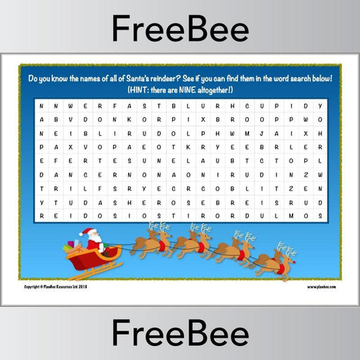 FREE Christmas Advent Activities for Kids Wordsearch by PlanBee