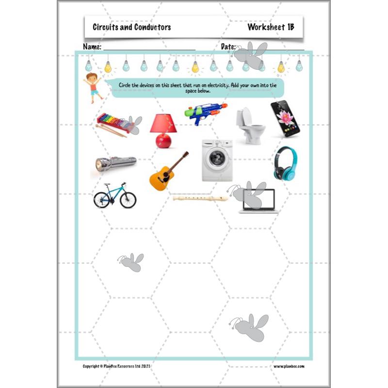 PlanBee Electricity Year 4 Science lessons: Circuits and Conductors