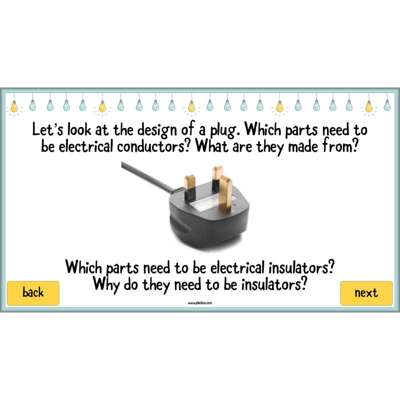 PlanBee Electricity Year 4 Science lessons: Circuits and Conductors