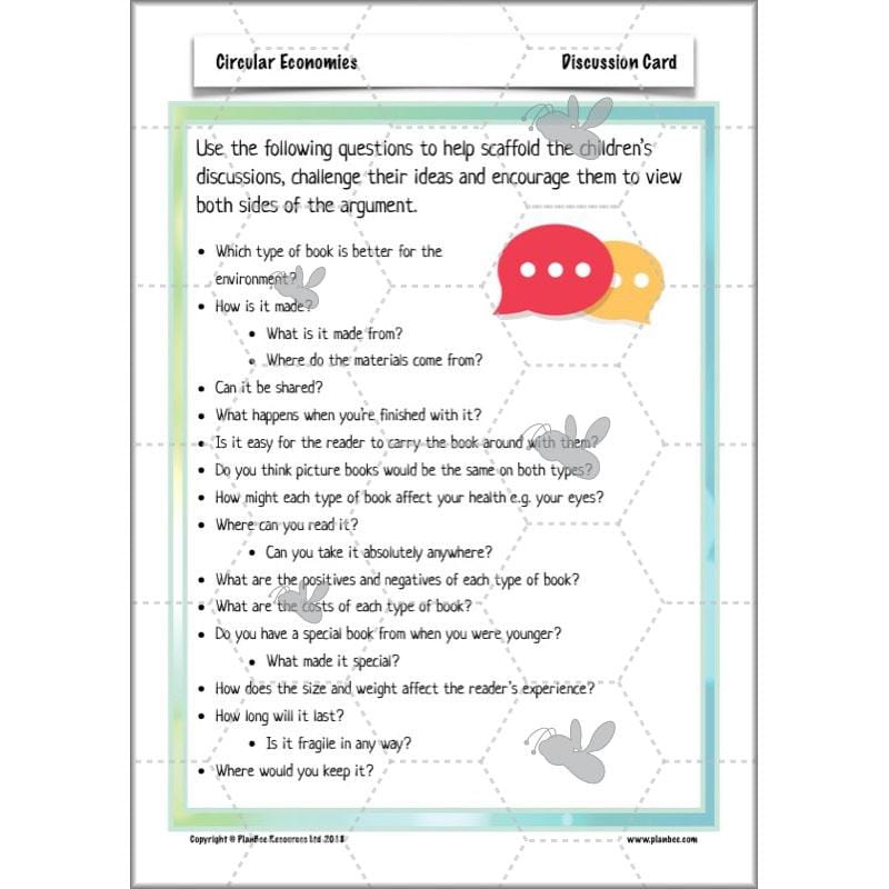 PlanBee Circular Economies KS2 ESR Lesson by PlanBee