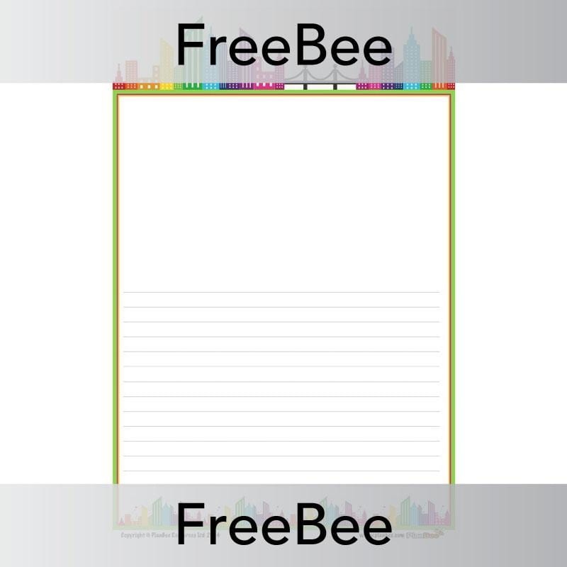 PlanBee Cityscapes Writing Frame | PlanBee FreeBees