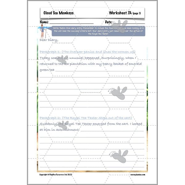 PlanBee Cloud Tea Monkeys Year 4 English Lessons by PlanBee