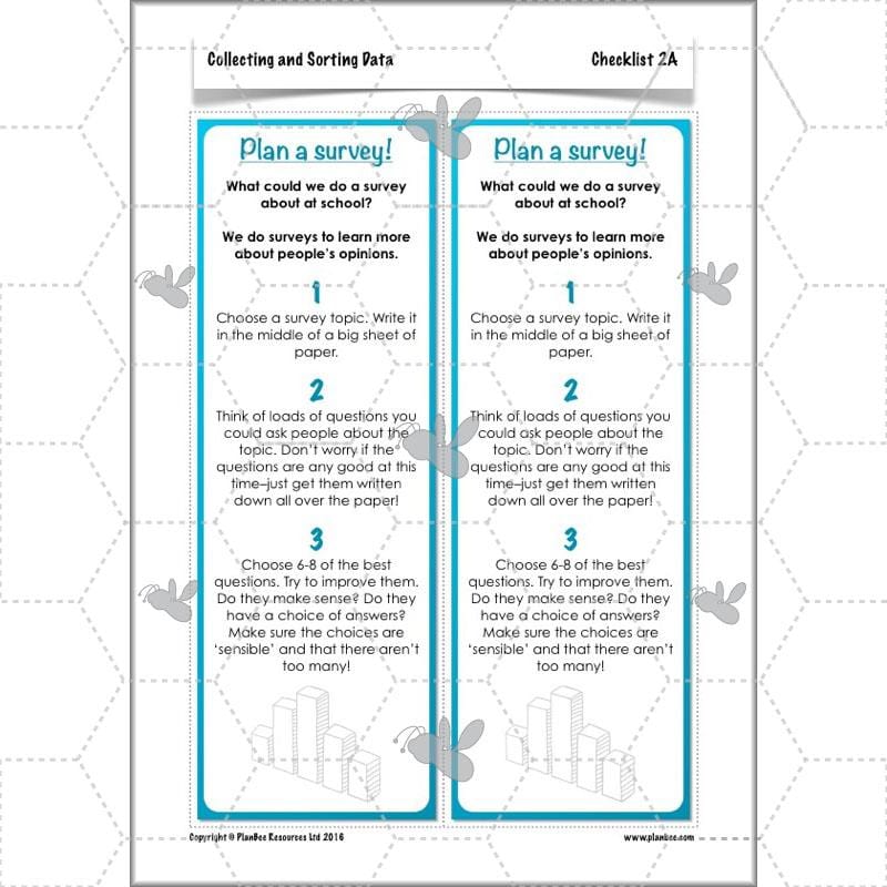 PlanBee Collecting and Sorting Data Year 3 Statistics by PlanBee