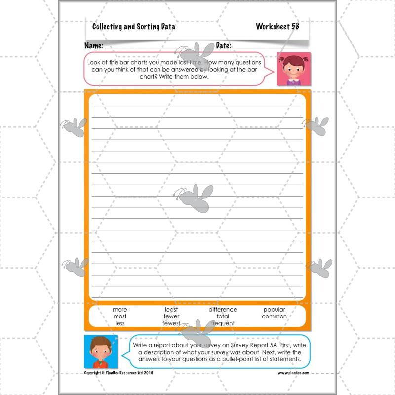PlanBee Collecting and Sorting Data Year 3 Statistics by PlanBee