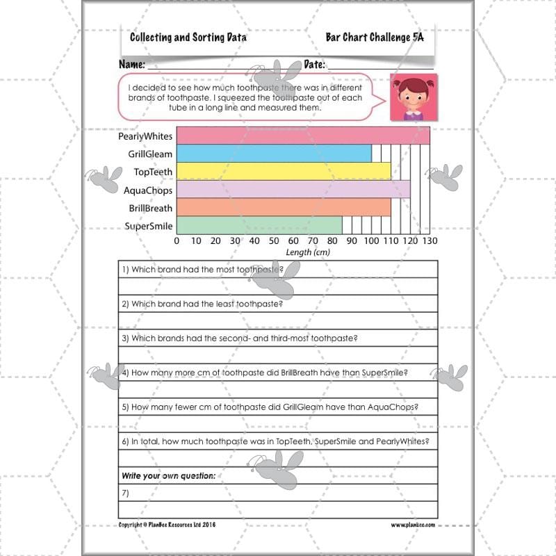 PlanBee Collecting and Sorting Data Year 3 Statistics by PlanBee