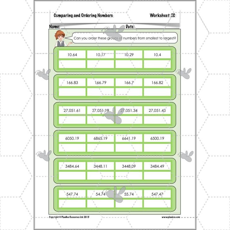 PlanBee Comparing & Ordering Numbers - Year 6 Maths Planning