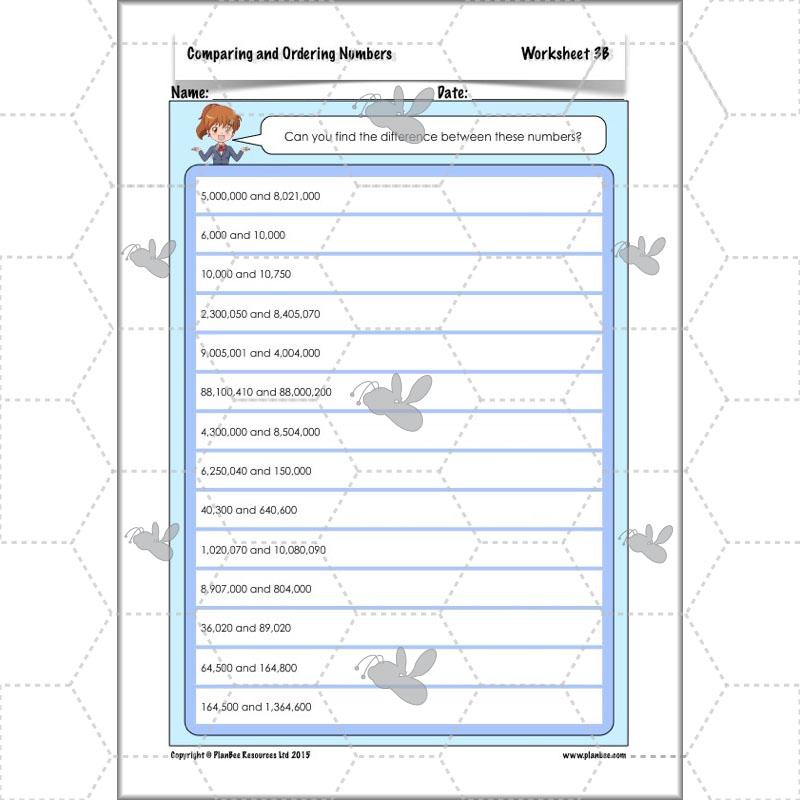 PlanBee Comparing & Ordering Numbers - Year 6 Maths Planning
