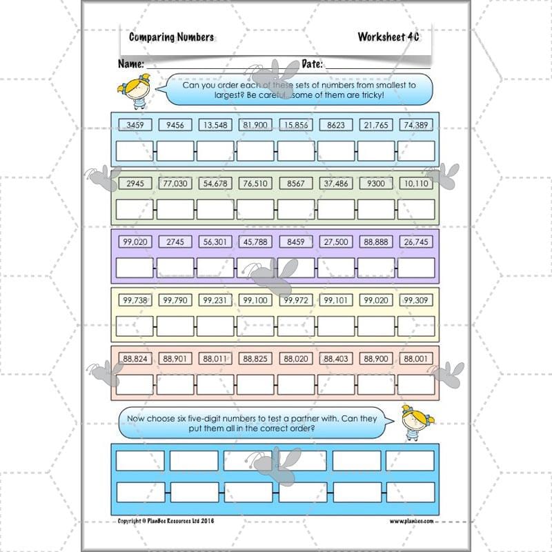 PlanBee Comparing Numbers - Place Value: Year 4 KS2 Maths