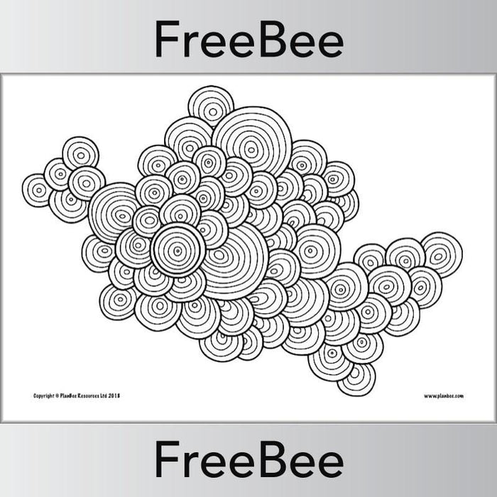 PlanBee Concentric Circles Colouring Sheet