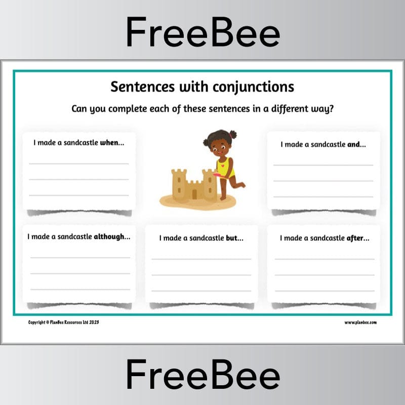 PlanBee FREE Conjunctions Worksheets by PlanBee