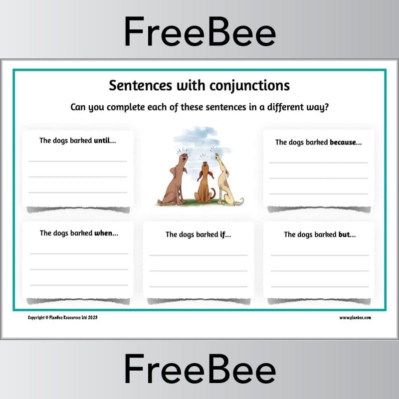 PlanBee FREE Conjunctions Worksheets by PlanBee