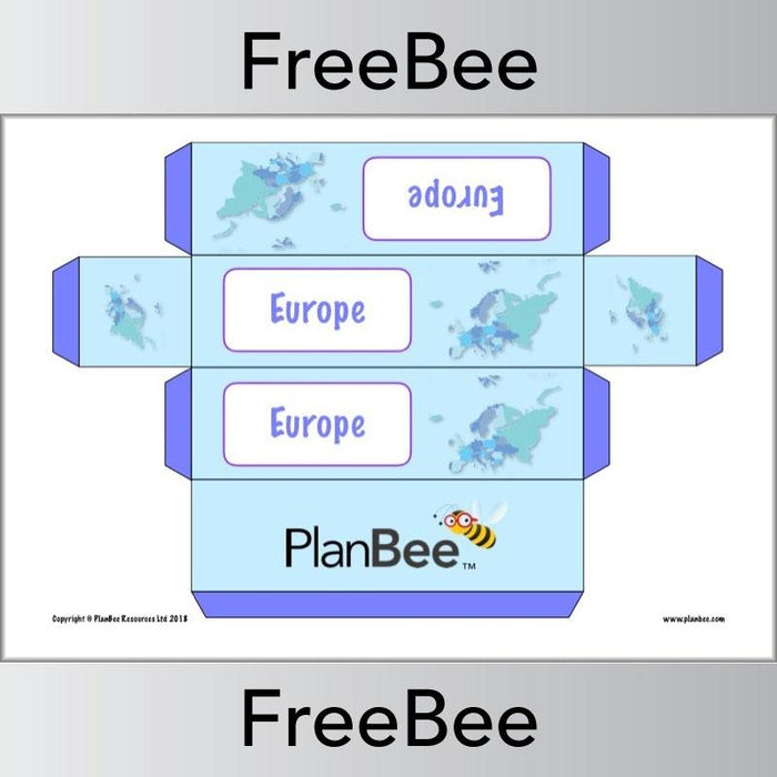 PlanBee Free Continents Group Name Labels | Primary School