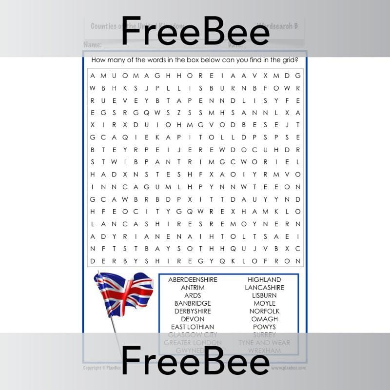 PlanBee Counties of the UK | PlanBee FreeBees