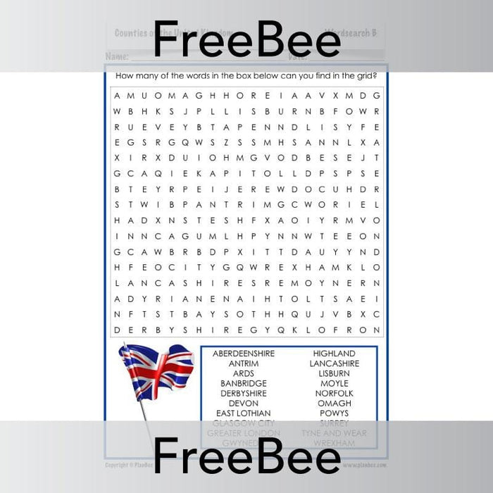 PlanBee Counties of the UK | PlanBee FreeBees