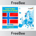 Free Countries in Europe Map with Cities and Flags Norway | PlanBee
