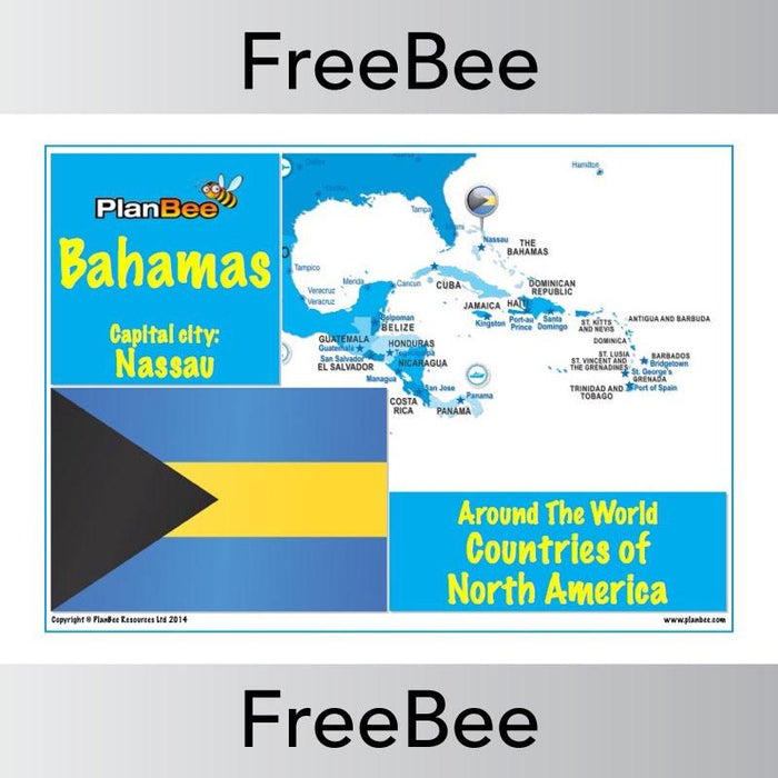 PlanBee Free Countries in North America Posters | PlanBee