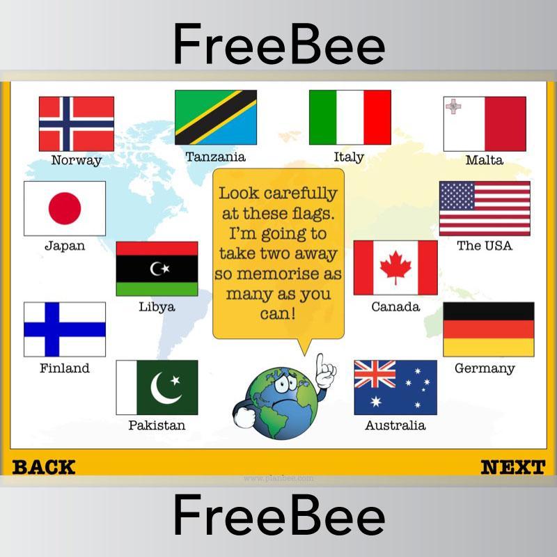 Free PlanBee Countries of the World Geography Brain Teasers