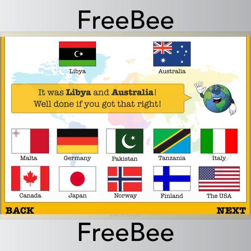 Free PlanBee Countries of the World Geography Brain Teasers