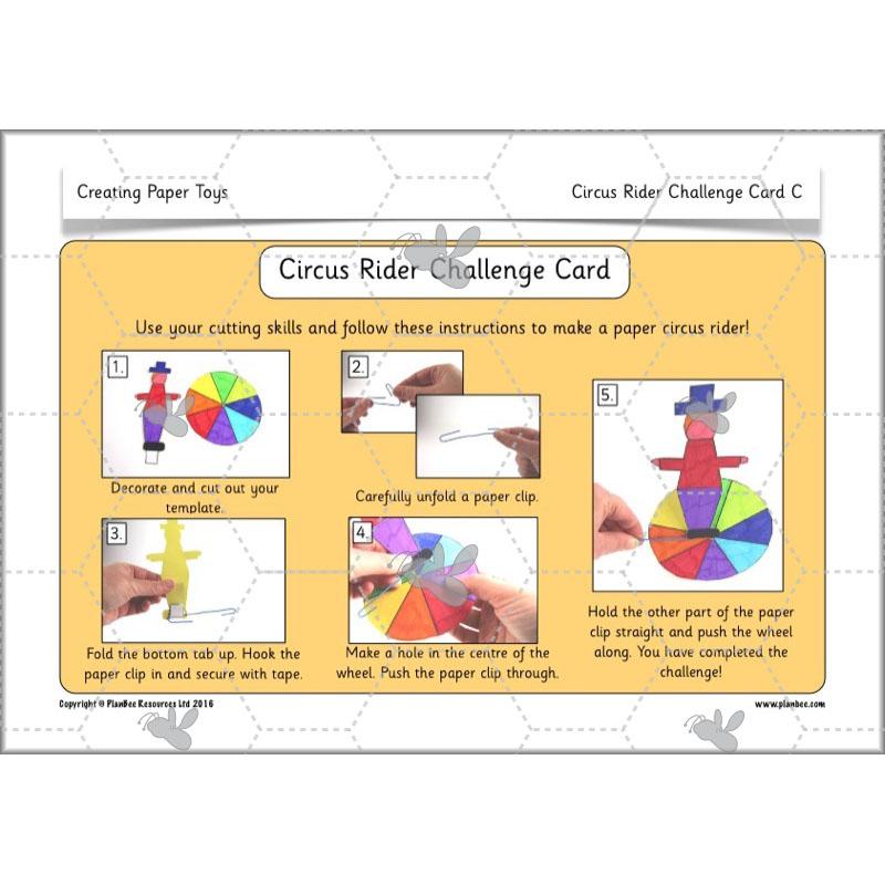 PlanBee FREE Make Paper Toys Moving Toys KS1 DT Lesson | PlanBee
