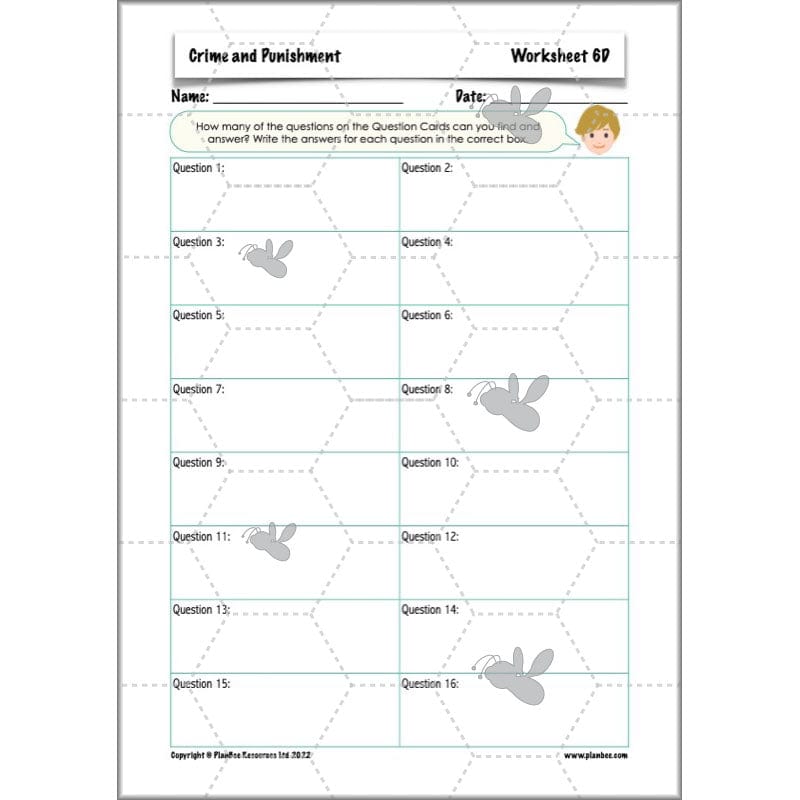 PlanBee Crime and Punishment Timeline KS2 History Lessons by PlanBee