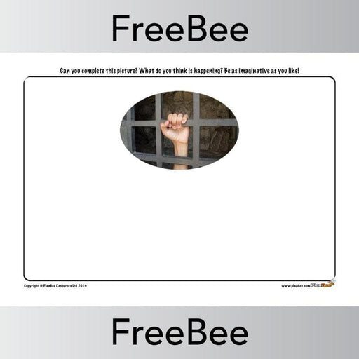 PlanBee Crime and Punishment 'Finish the Picture' | PlanBee FreeBees