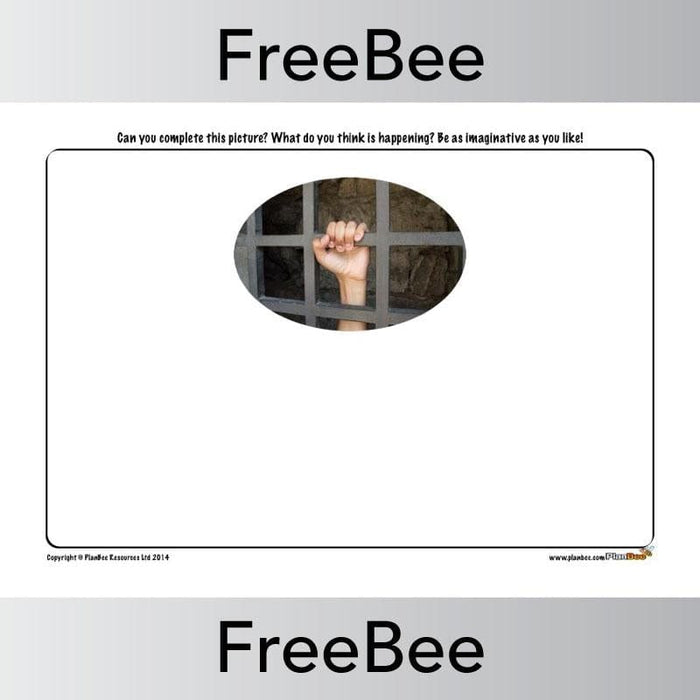 PlanBee Crime and Punishment 'Finish the Picture' | PlanBee FreeBees
