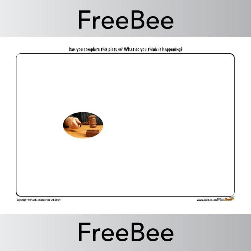 PlanBee Crime and Punishment 'Finish the Picture' | PlanBee FreeBees