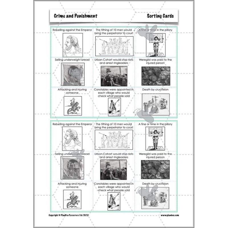 PlanBee Crime and Punishment Timeline KS2 History Lessons by PlanBee