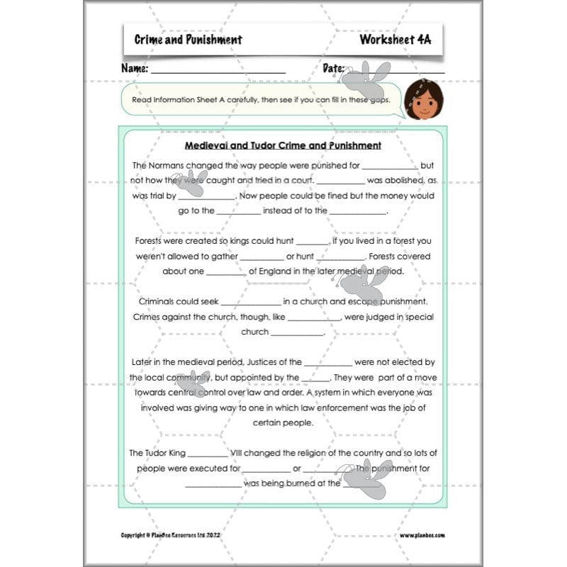 PlanBee Crime and Punishment Timeline KS2 History Lessons by PlanBee