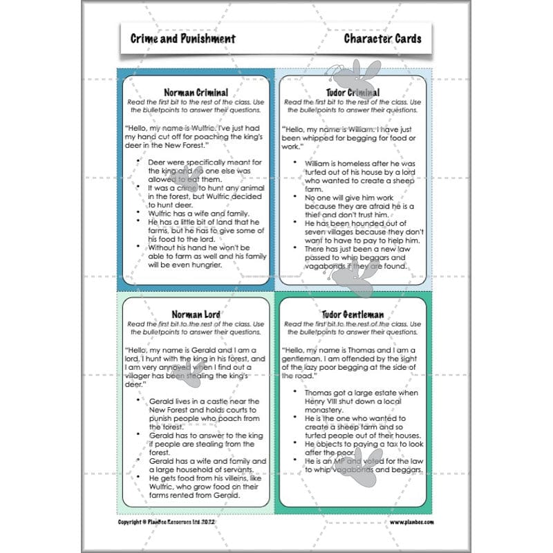 PlanBee Crime and Punishment Timeline KS2 History Lessons by PlanBee