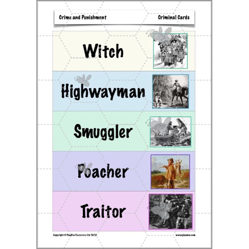 PlanBee Crime and Punishment Timeline KS2 History Lessons by PlanBee