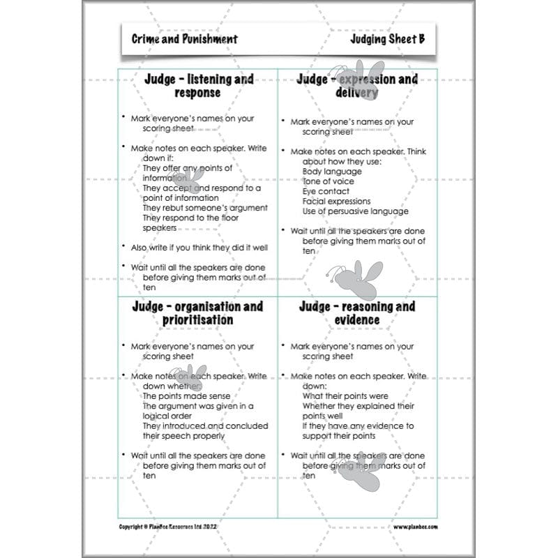 PlanBee Crime and Punishment Timeline KS2 History Lessons by PlanBee