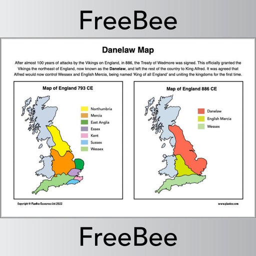 PlanBee FREE Danelaw Map by PlanBee