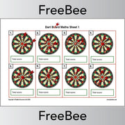 Free Primary Games Darts Boards Challenges by PlanBee