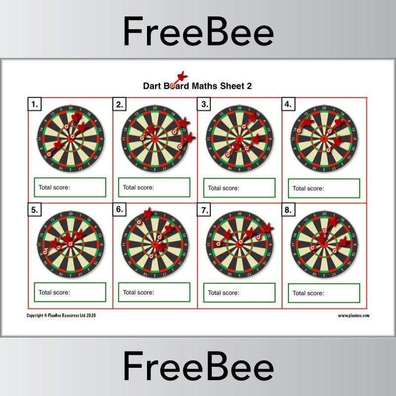 Free Primary Games Darts Boards Challenges by PlanBee