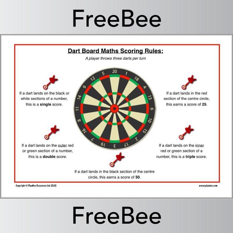 Free Primary Games Darts Boards Challenges by PlanBee
