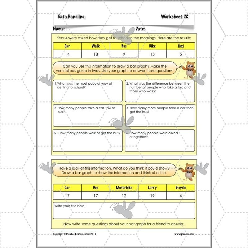 PlanBee Data Handling Year 4 Maths Lessons by PlanBee