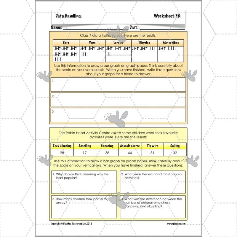 PlanBee Data Handling Year 4 Maths Lessons by PlanBee