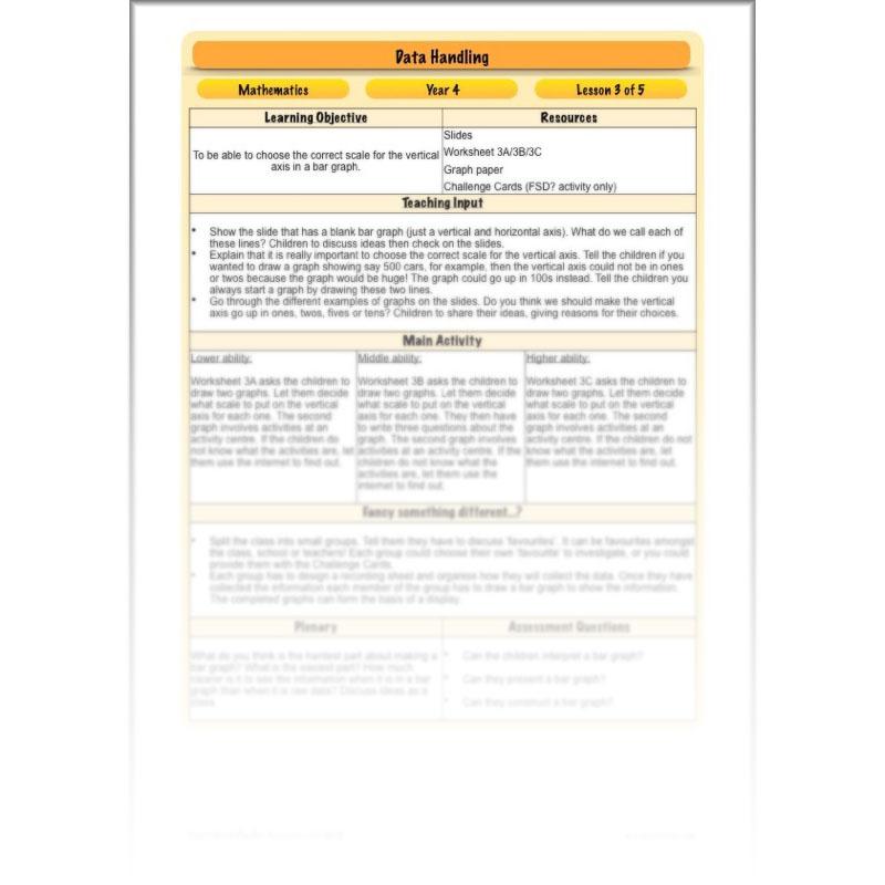 PlanBee Data Handling Year 4 Maths Lessons by PlanBee