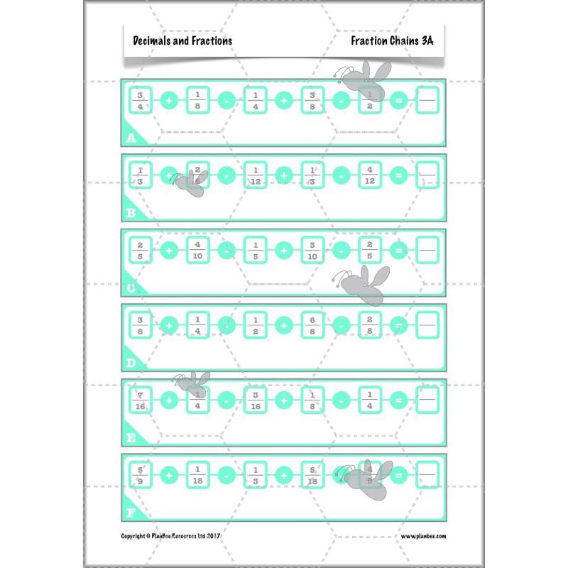 PlanBee Decimals & Fractions - Complete Set of Five Lessons for Year 5