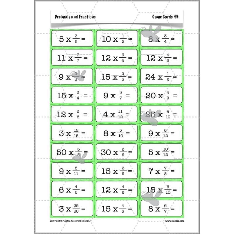 PlanBee Decimals & Fractions - Complete Set of Five Lessons for Year 5