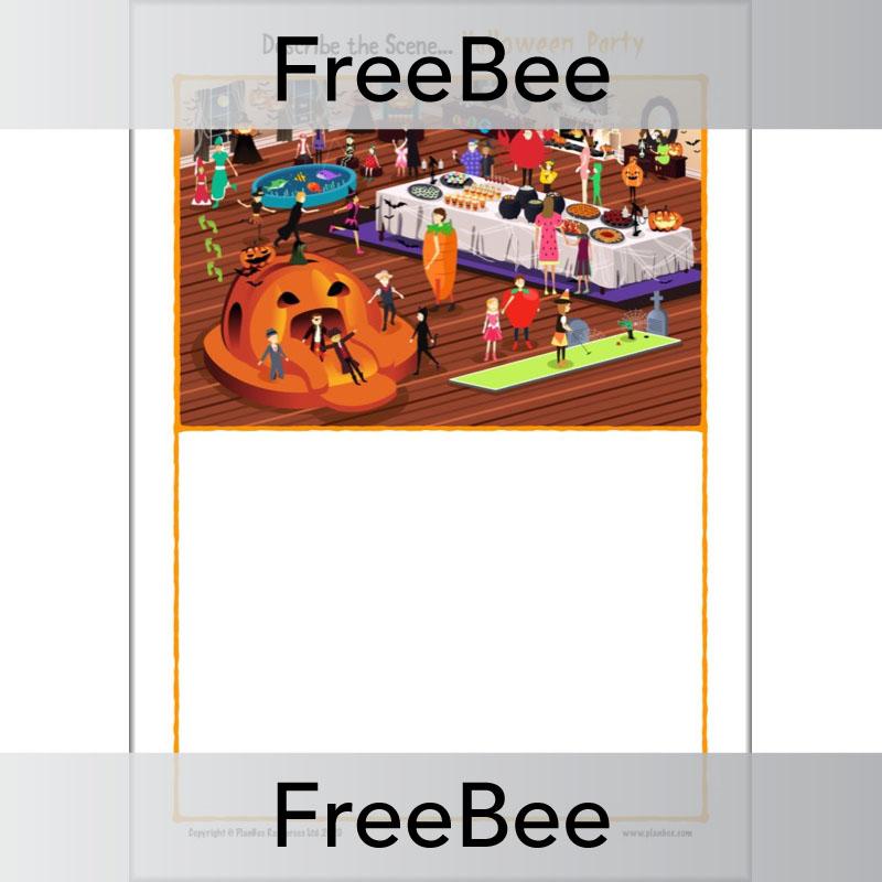 PlanBee Describe the Scene: Halloween Descriptive Writing by PlanBee