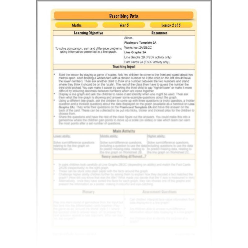 PlanBee Describing Data Year 5 Statistics Lesson by PlanBee