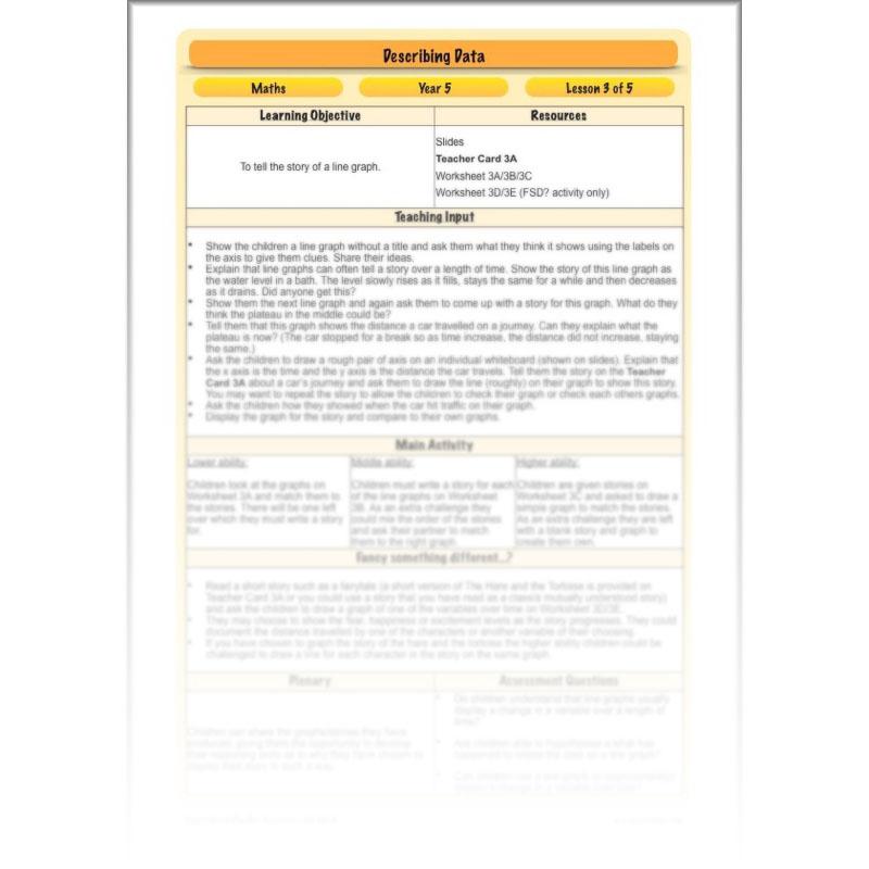 PlanBee Describing Data Year 5 Statistics Lesson by PlanBee